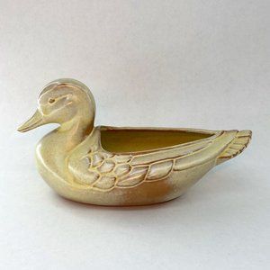 Vintage Frankoma Pottery Duck Planter 208A Desert Gold